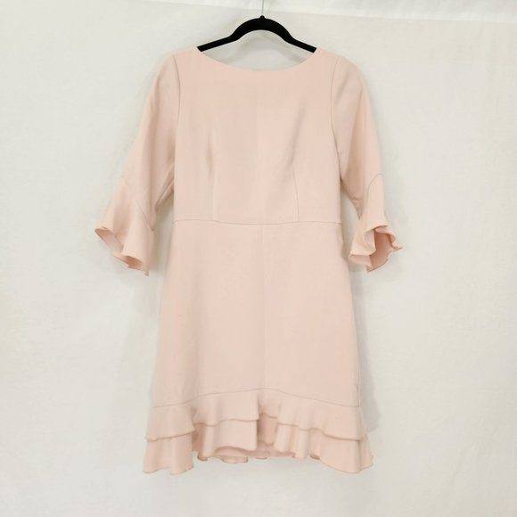 Ann Taylor Dresses & Skirts - ANN TAYLOR Pink Cocktail Knee-Length Formal Dress Size 6 Ruffled Exc. Condition!